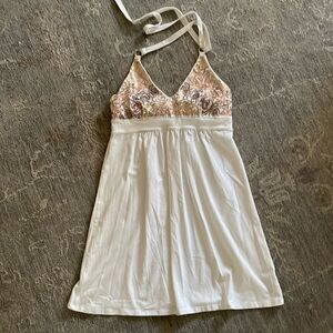 Halter Sequin Swim Coverup Dress